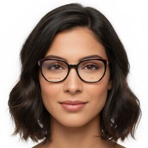 New Authentic  CAROLINA HERRERA Black Square Her 0214 3H2 Glasses Women